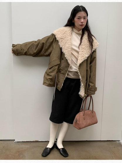Dorydory Vintage Double Face Knit Straight High Waist Women&