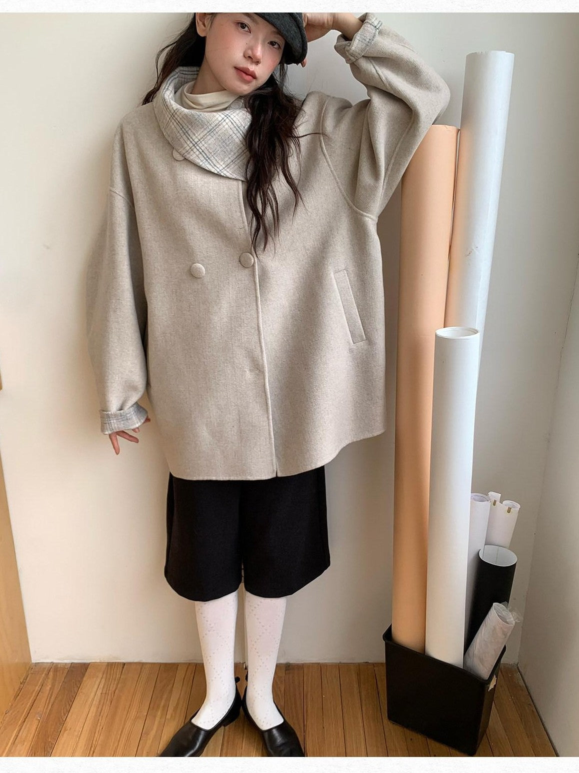 Dorydory Vintage Double Face Knit Straight High Waist Women&