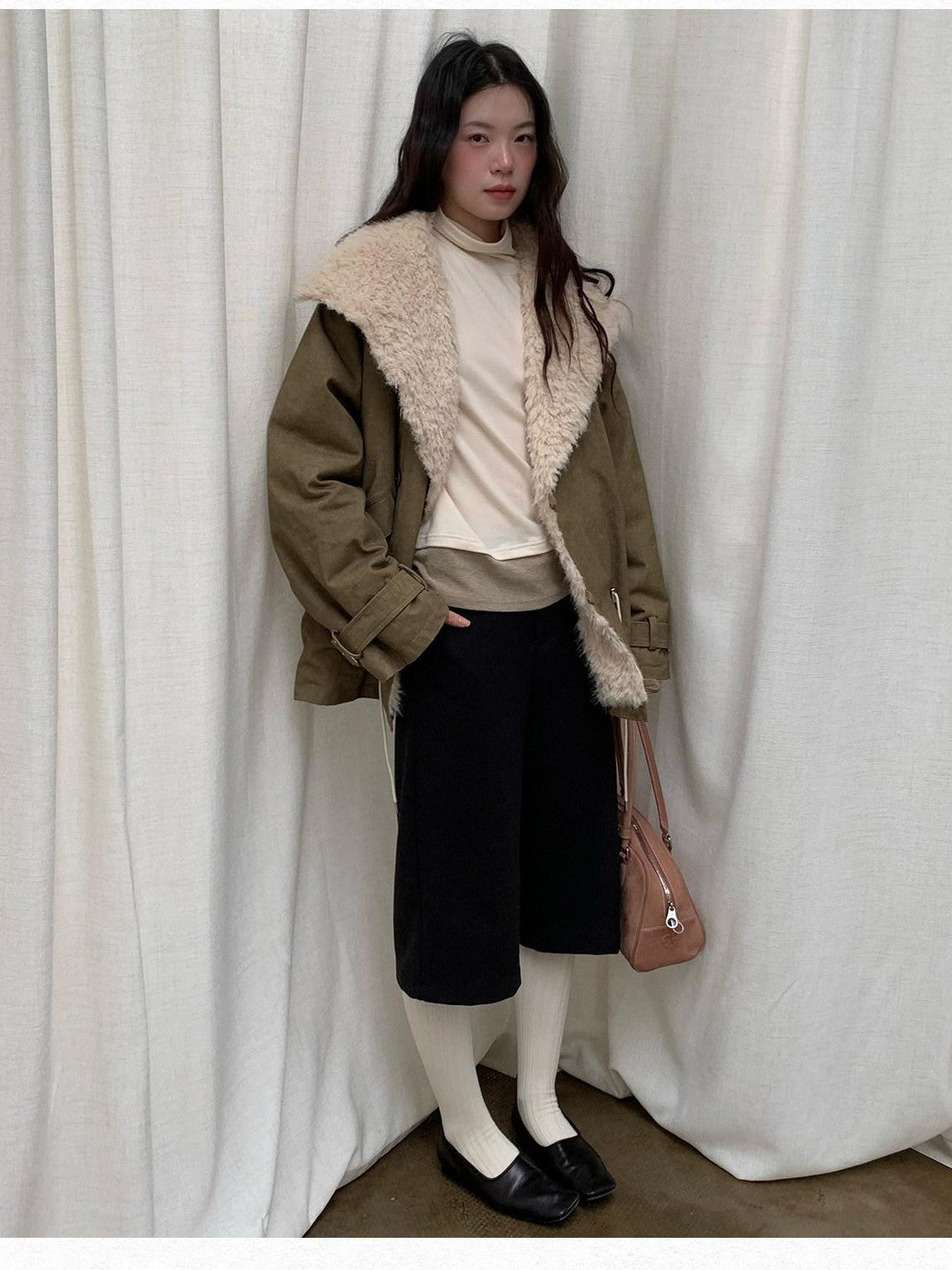 Dorydory Vintage Double Face Knit Straight High Waist Women&