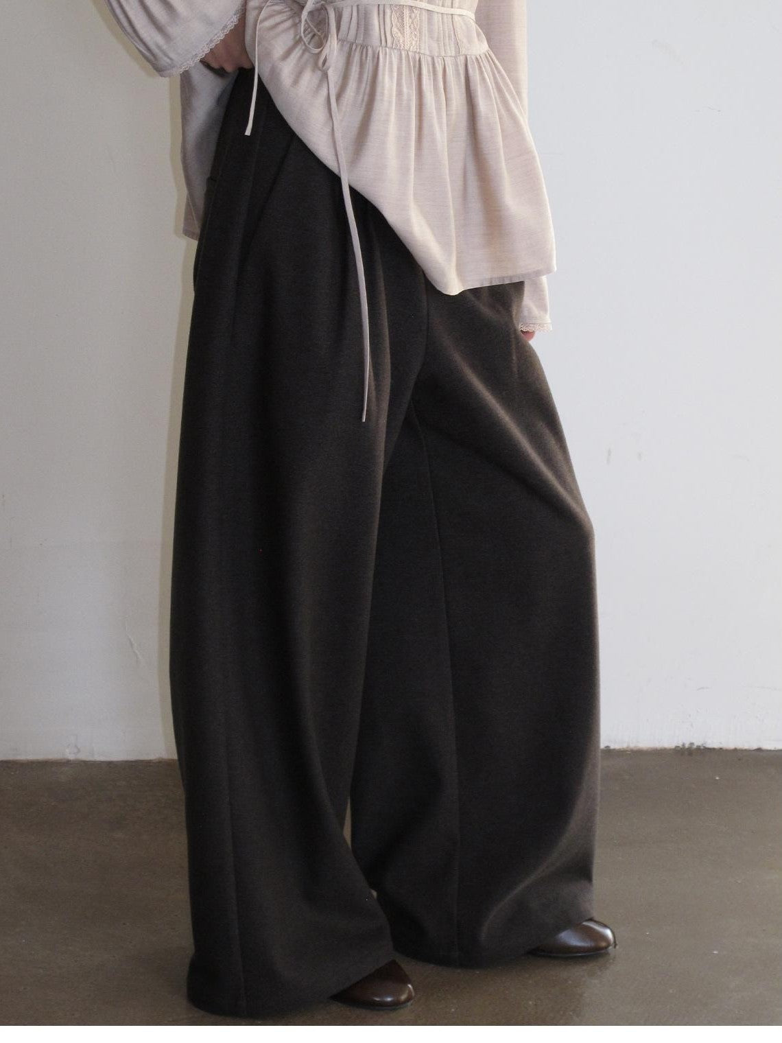 Dorydory Vintage High-waist Embroidered Pleated Women&