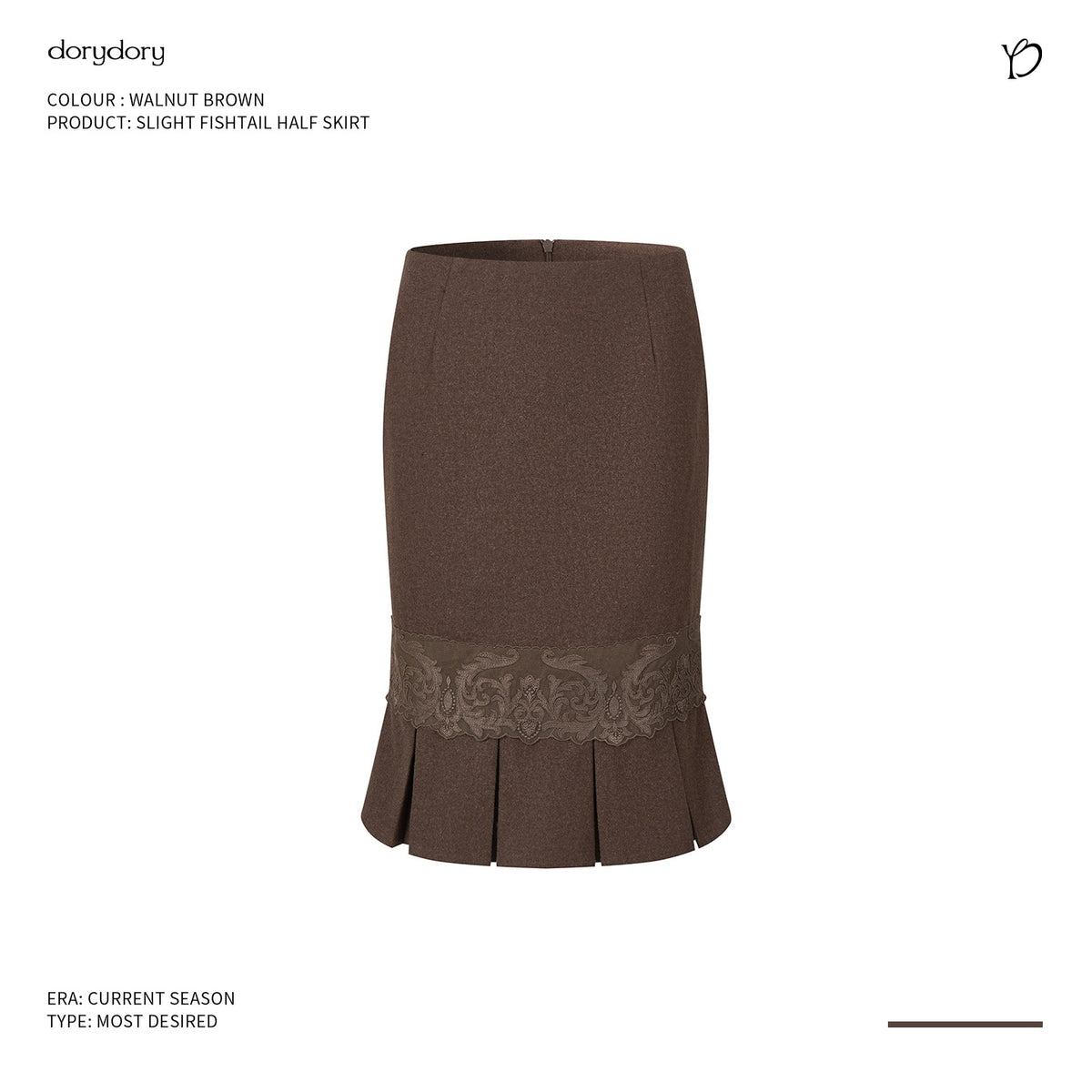 Dorydory_Vintage_Lace_Trim_Pleated_Hem_High_Waist_Mermaid_Wool_Women&