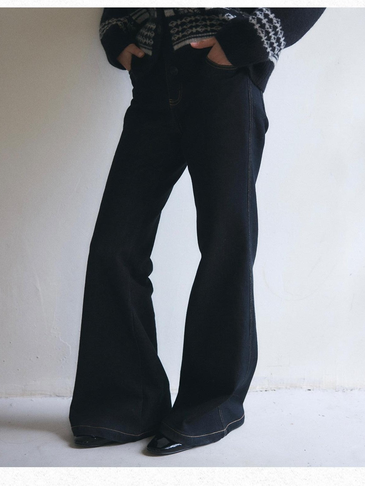 Dorydory Vintage Micro Flare Slim Low Rise Stretch Women&