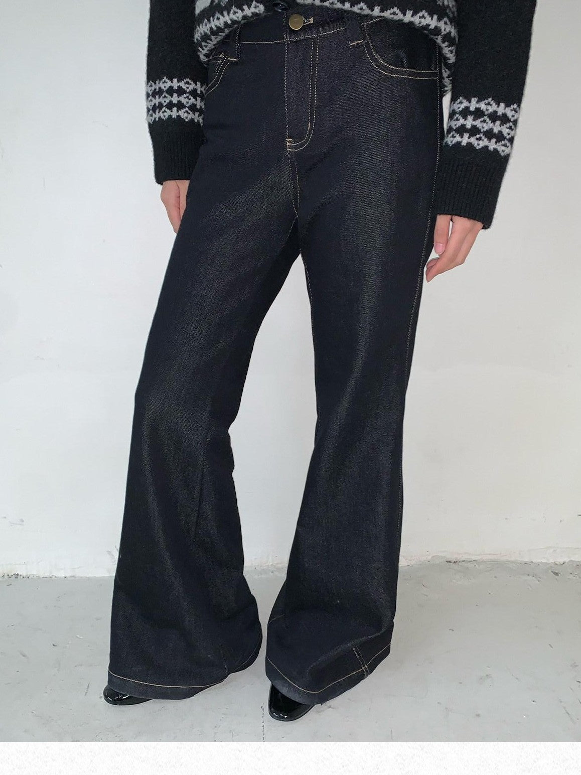 Dorydory Vintage Micro Flare Slim Low Rise Stretch Women&