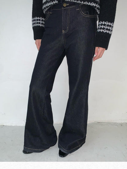 Dorydory Vintage Micro Flare Slim Low Rise Stretch Women&
