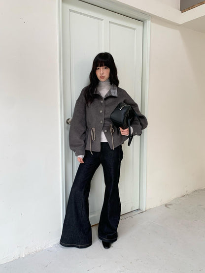 Dorydory Vintage Micro Flare Slim Low Rise Stretch Women&