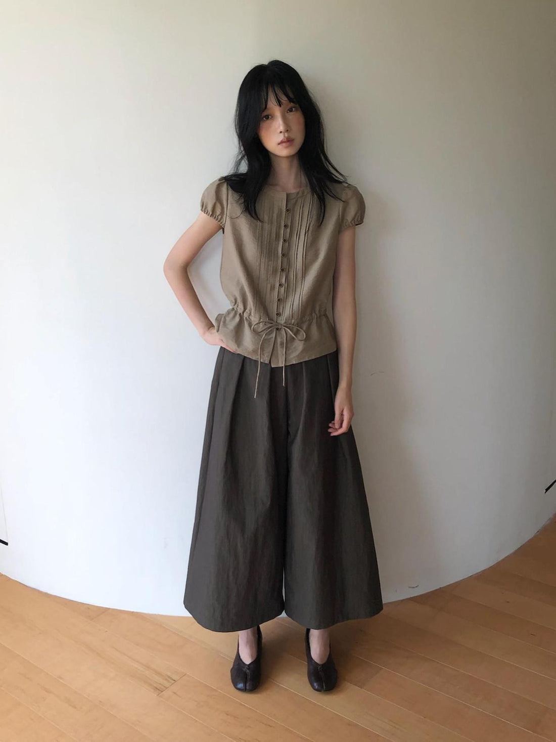 Dorydory Vintage Pleated A Line High Waist Women&