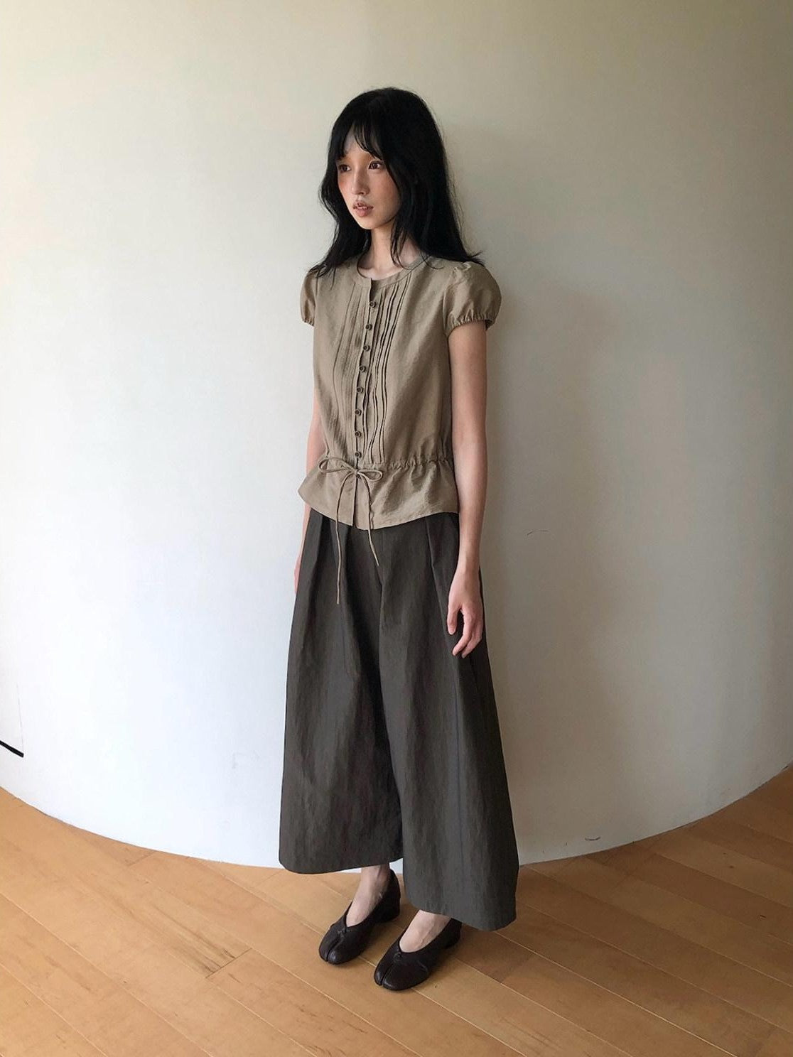 Dorydory Vintage Pleated A Line High Waist Women&