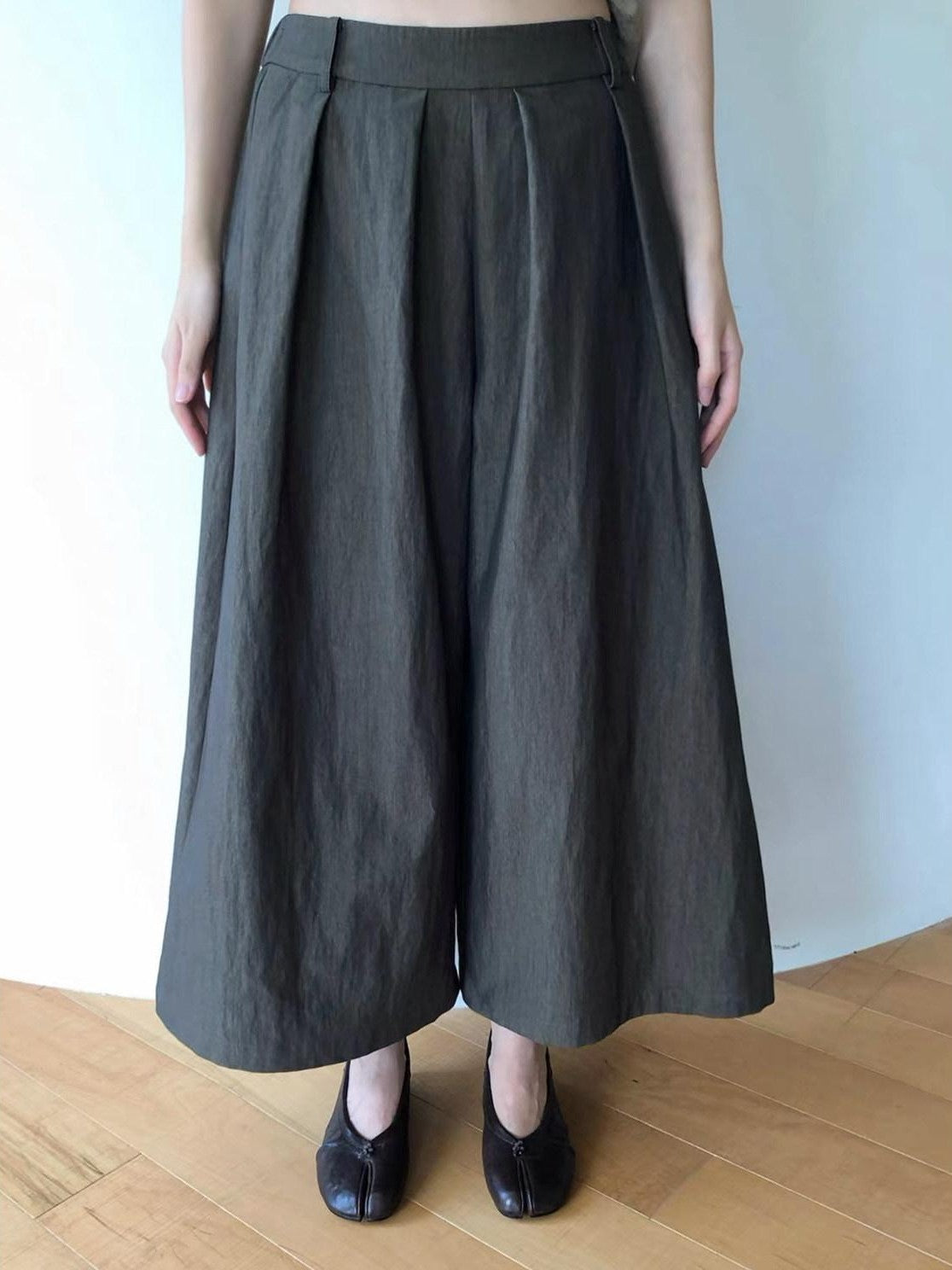 Dorydory Vintage Pleated A Line High Waist Women&