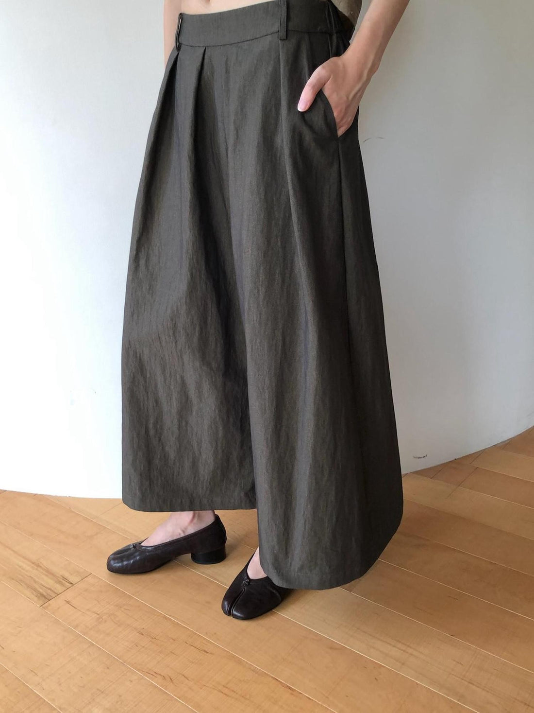 Dorydory Vintage Pleated A Line High Waist Women&