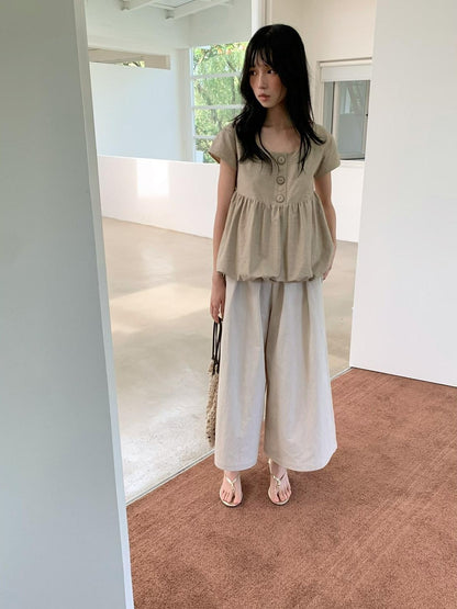 Dorydory Vintage Pleated A Line High Waist Women&