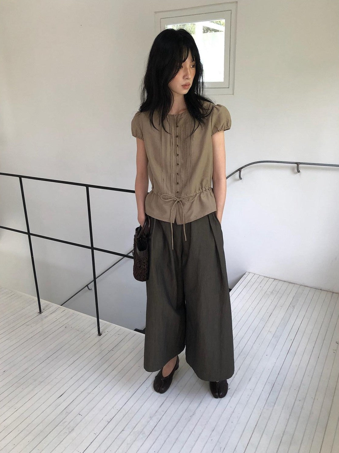Dorydory Vintage Pleated A Line High Waist Women&
