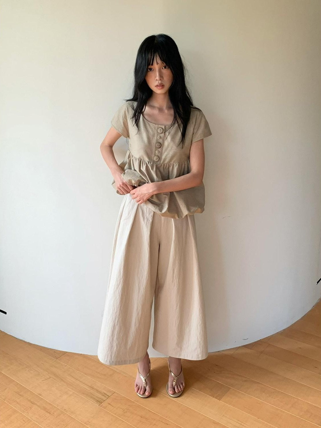 Dorydory Vintage Pleated A Line High Waist Women&