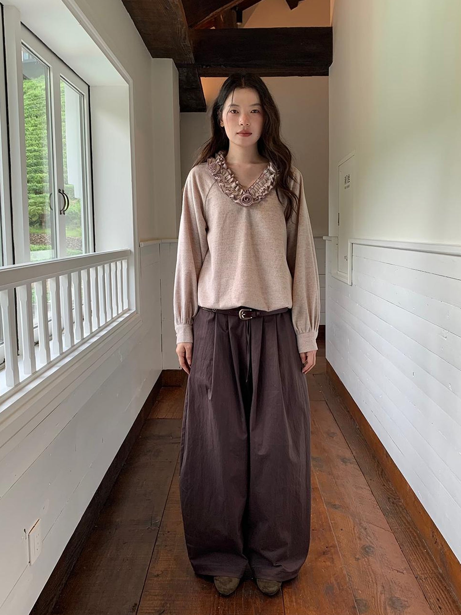 Dorydory Vintage Tie Waist Relaxed Balloon Trousers