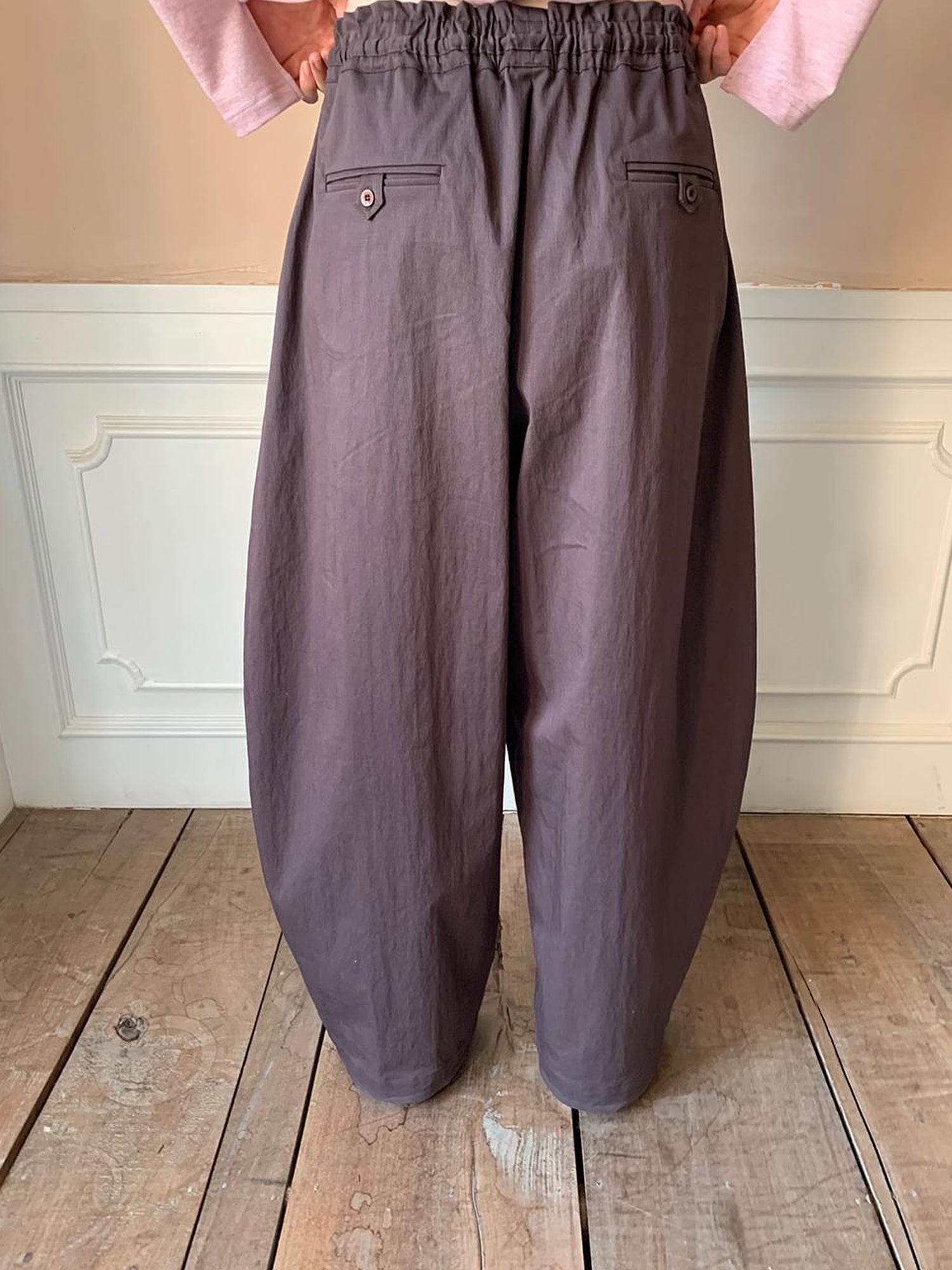 Dorydory Vintage Tie Waist Relaxed Balloon Trousers