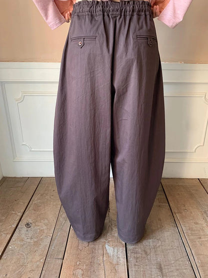 Vintage Tie Waist Relaxed Balloon Trousers