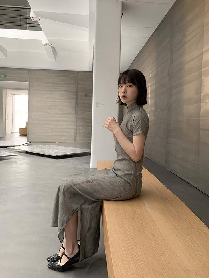 Dorydory Wavy Collar Modern Chinese Modified Women&