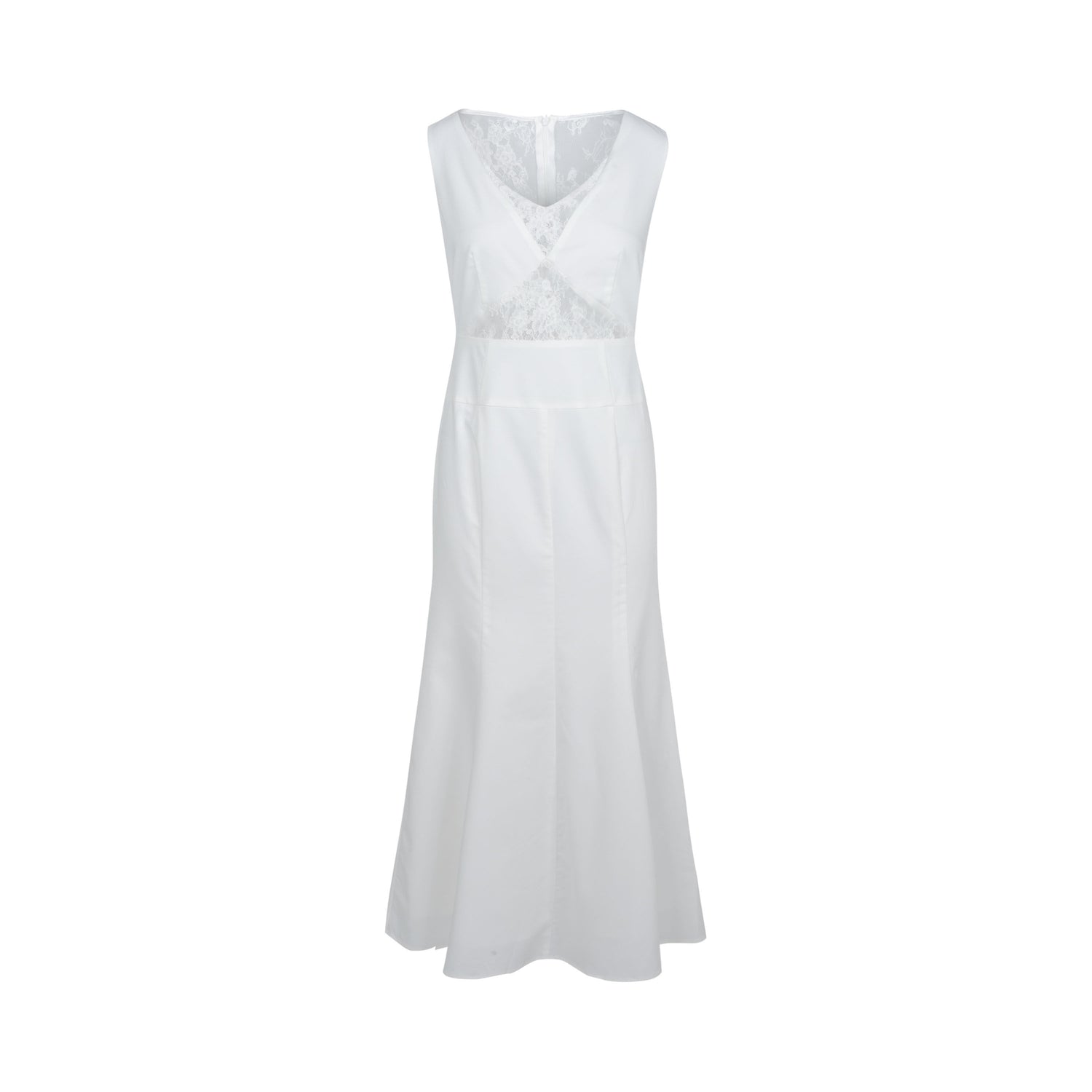 Dorydory_White_Lace_V-neck_Slim_Sleeveless_Women&