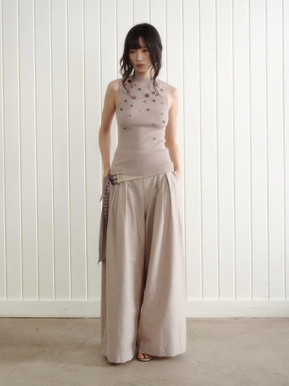 Dorydory Wide Waistband Pressed Pleat Women&