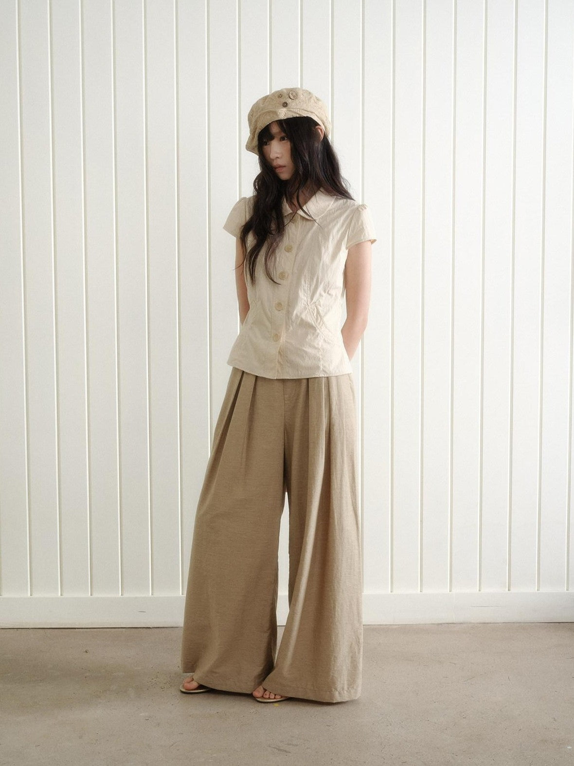 Dorydory Wide Waistband Pressed Pleat Women&