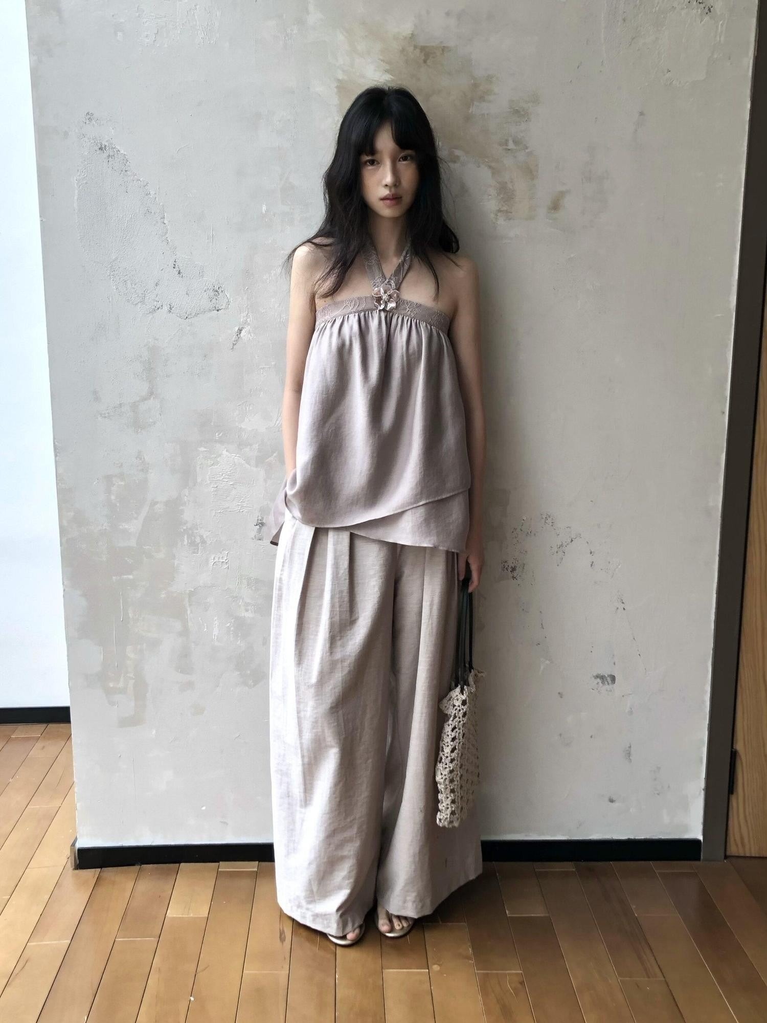 Dorydory Wide Waistband Pressed Pleat Women&