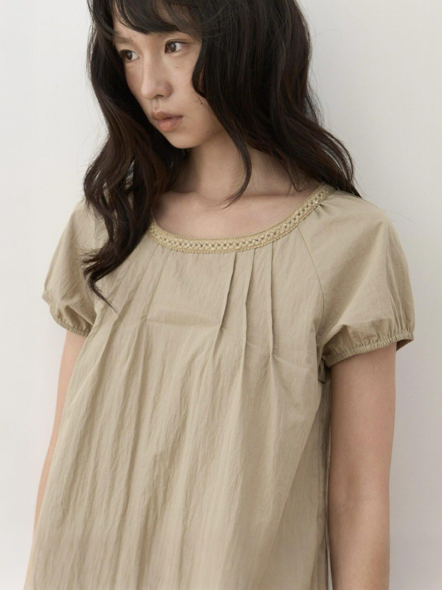 Dorydory Woven Lace Round Neck Knitted Women&