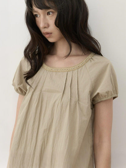 Dorydory Woven Lace Round Neck Knitted Women&