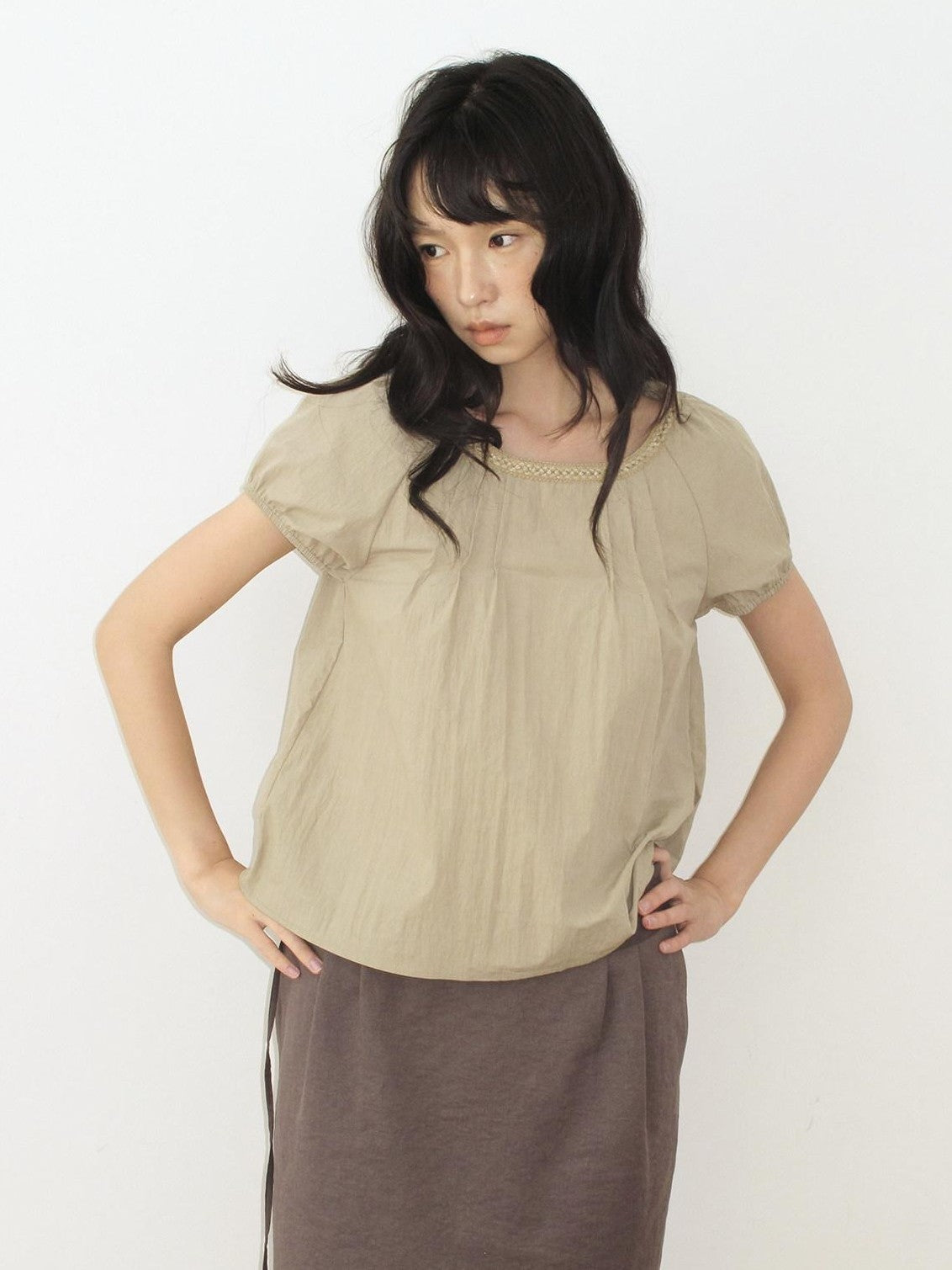 Dorydory Woven Lace Round Neck Knitted Women&