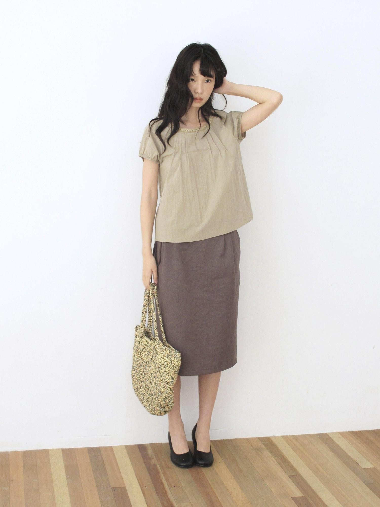 Dorydory Woven Lace Round Neck Knitted Women&