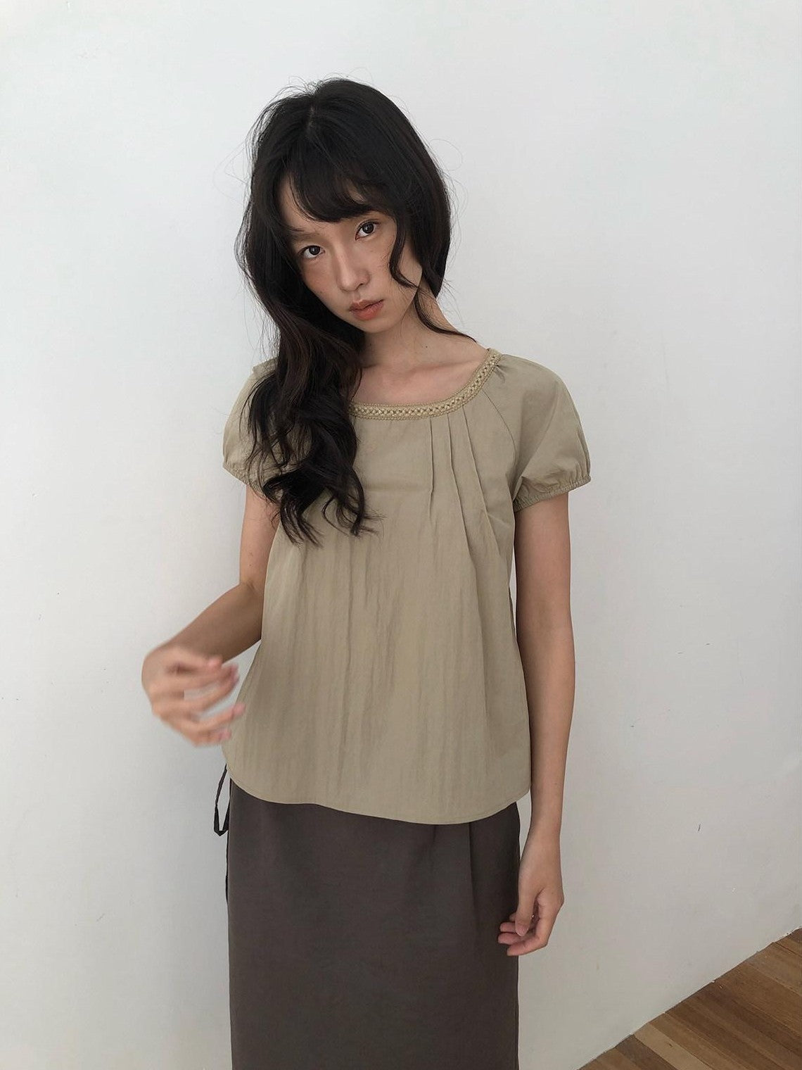 Dorydory Woven Lace Round Neck Knitted Women&