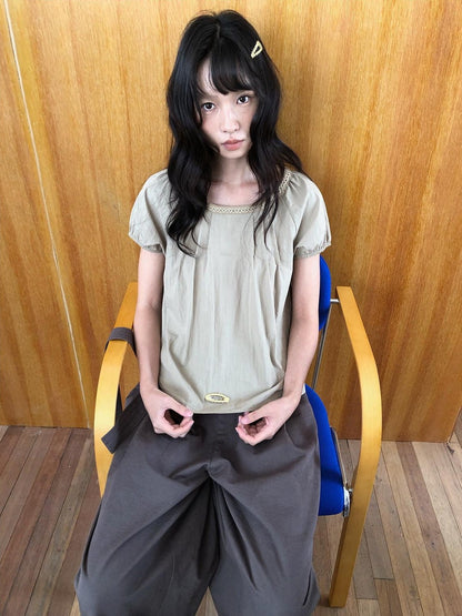 Dorydory Woven Lace Round Neck Knitted Women&