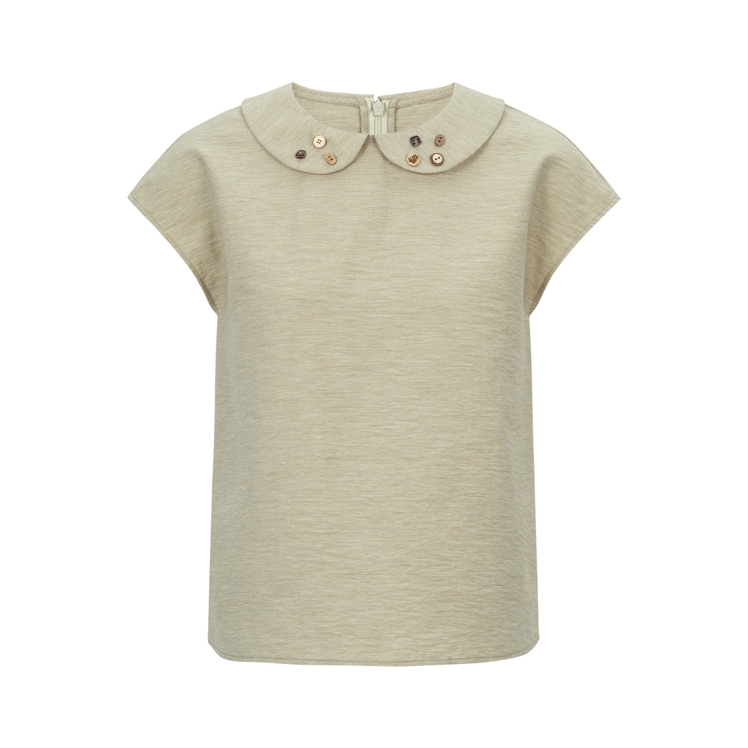 Dorydory_Yellow_Green_Peter_Pan_Collar_Button_Raglan_Women&