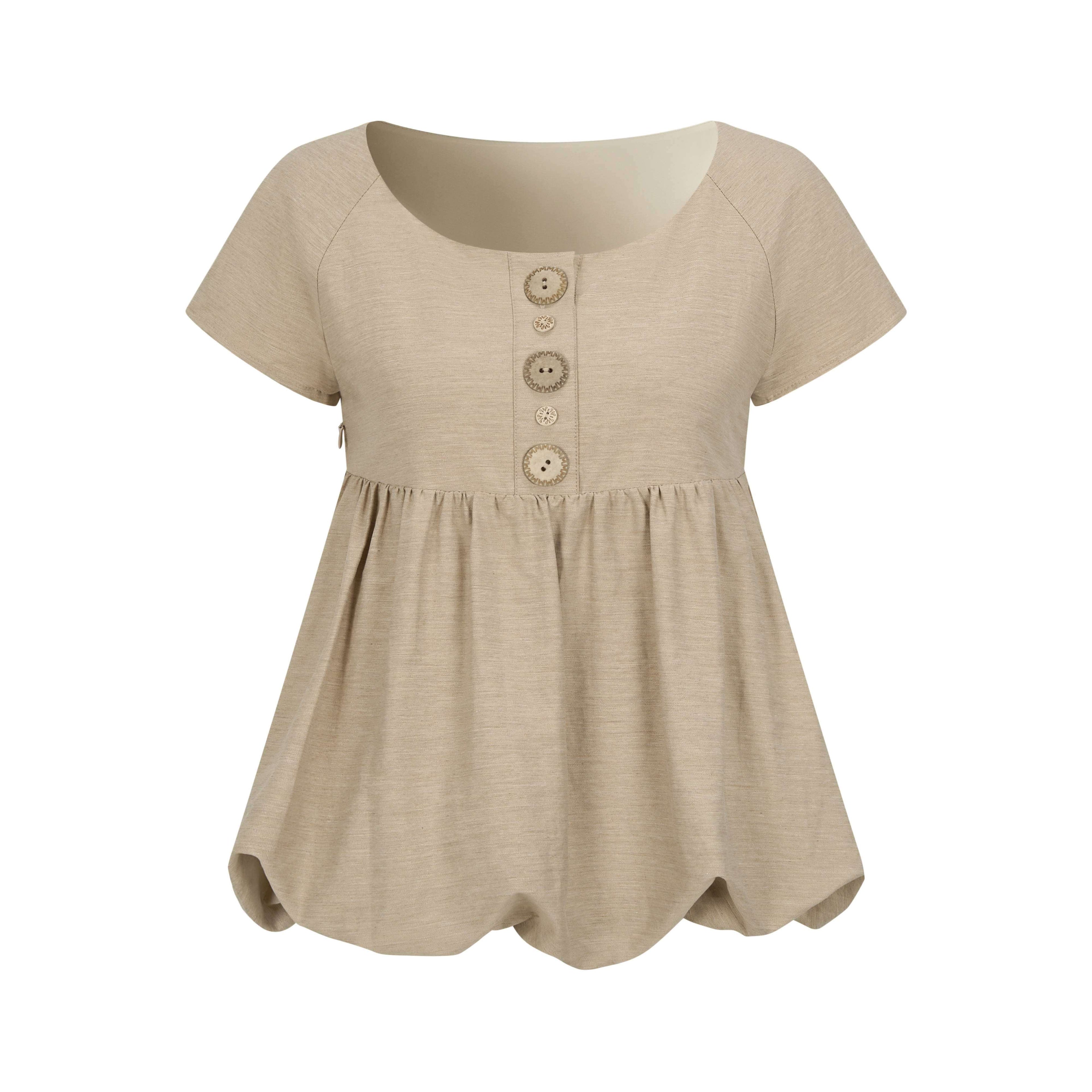 Dorydory_Yellow_Green_Vintage_Button_Crewneck_Women&
