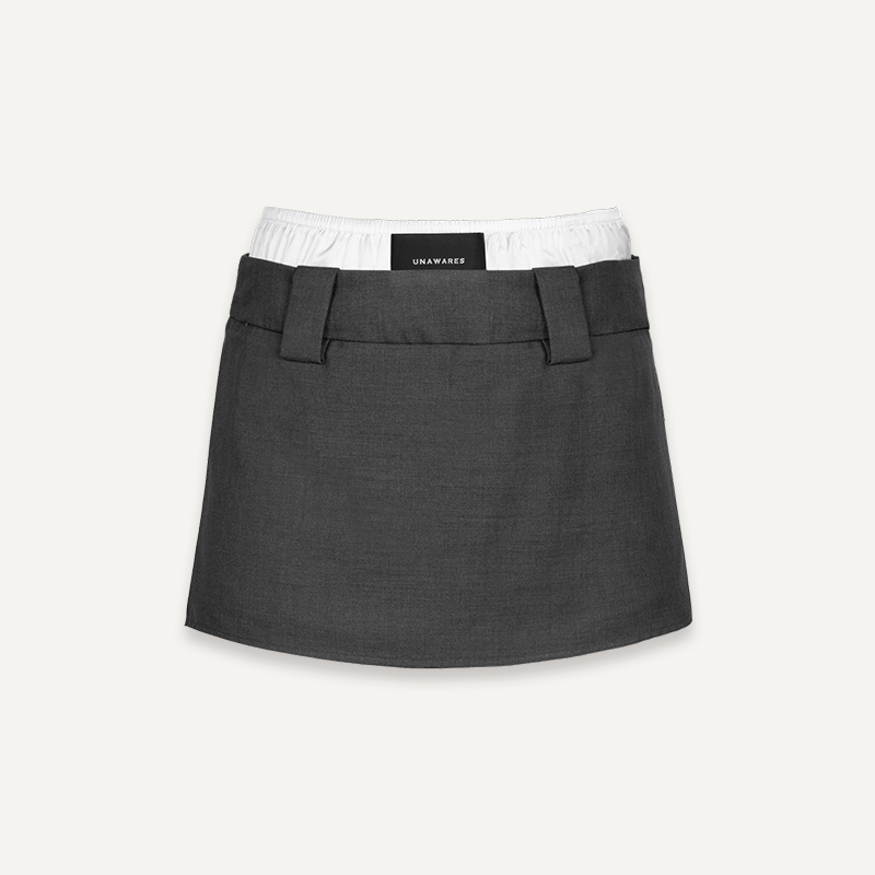 Double-Waist Mini Skirt