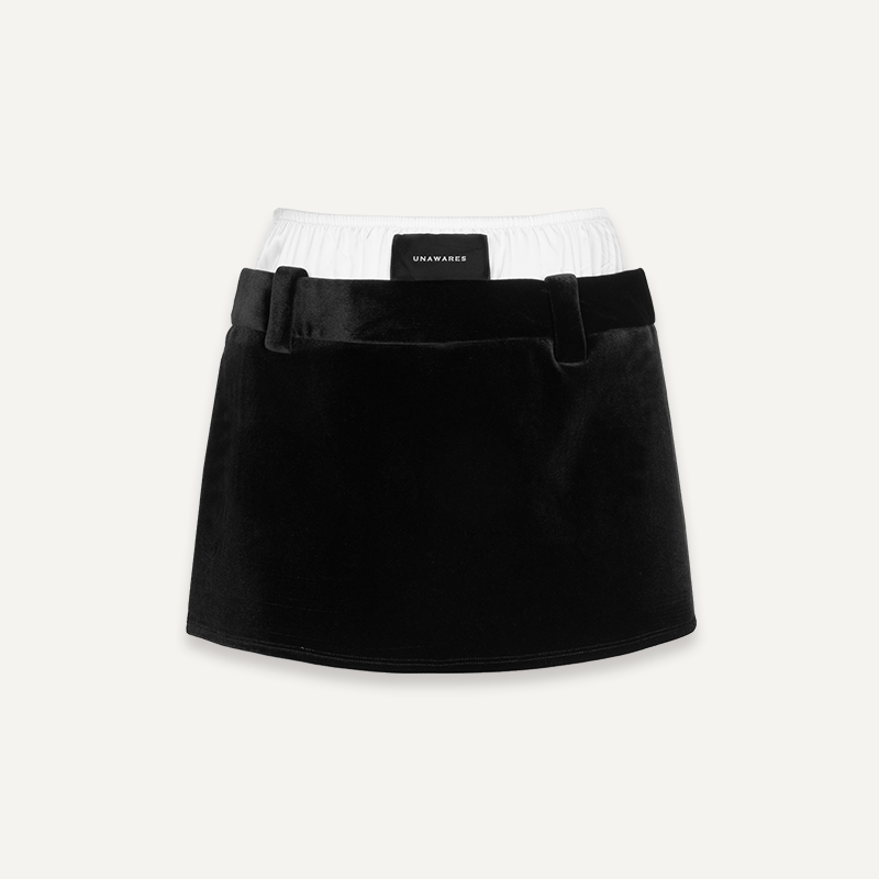 Double-Waist Mini Skirt