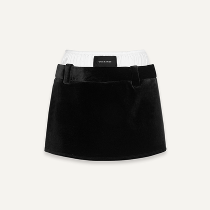 Double-Waist Mini Skirt