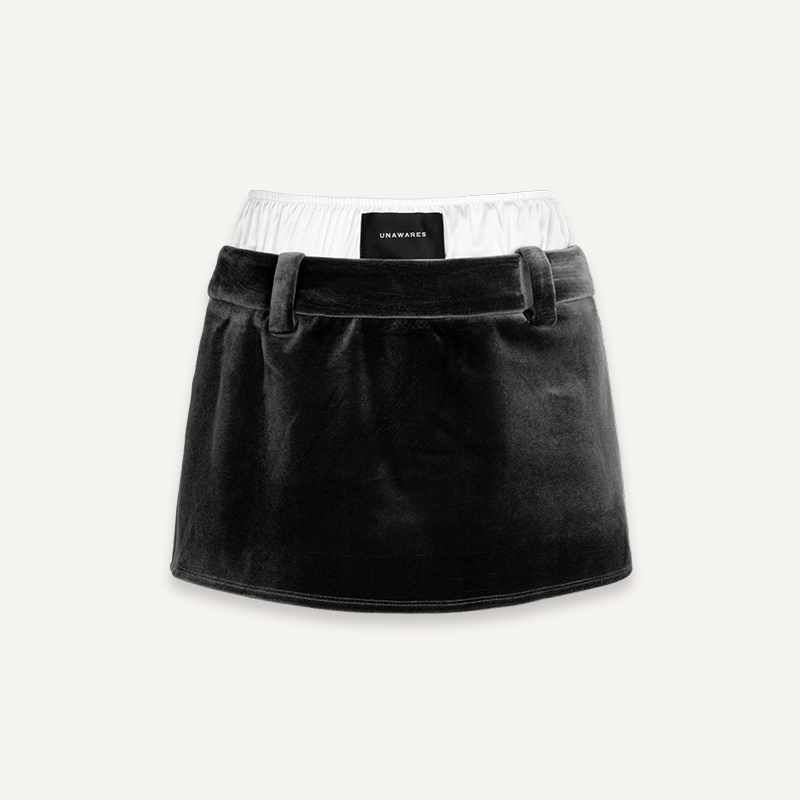 Double-Waist Mini Skirt