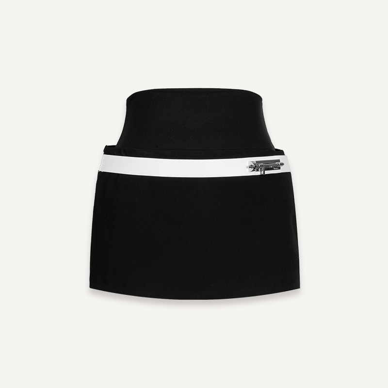 Double-Waist Mini Skirt