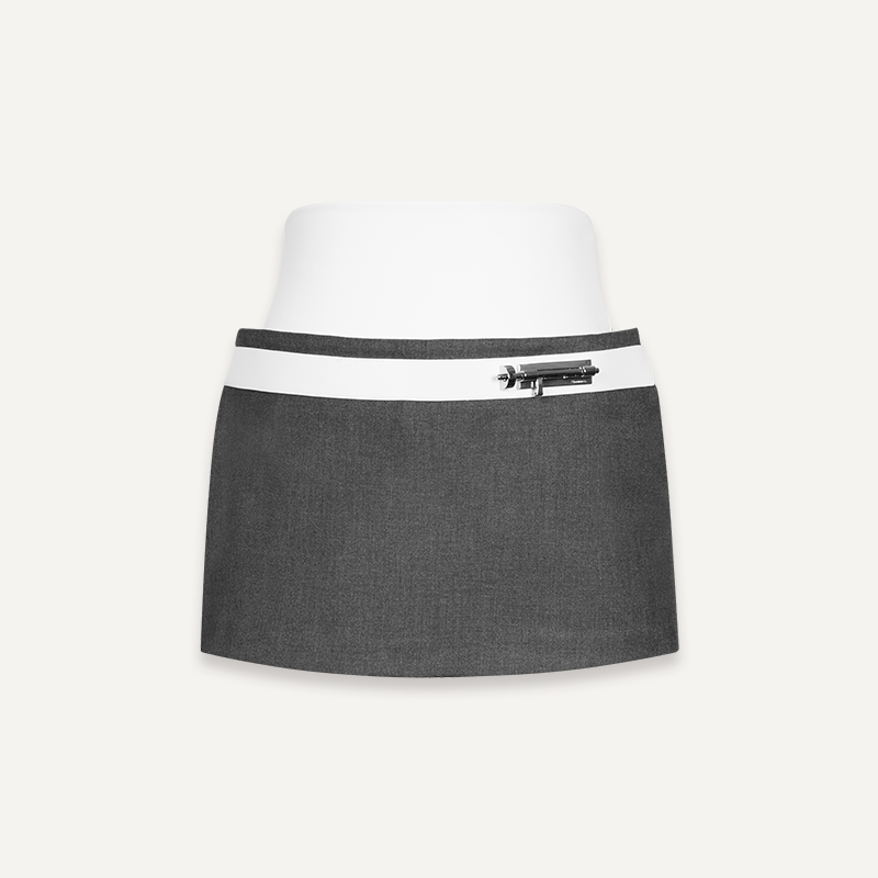 Double-Waist Mini Skirt