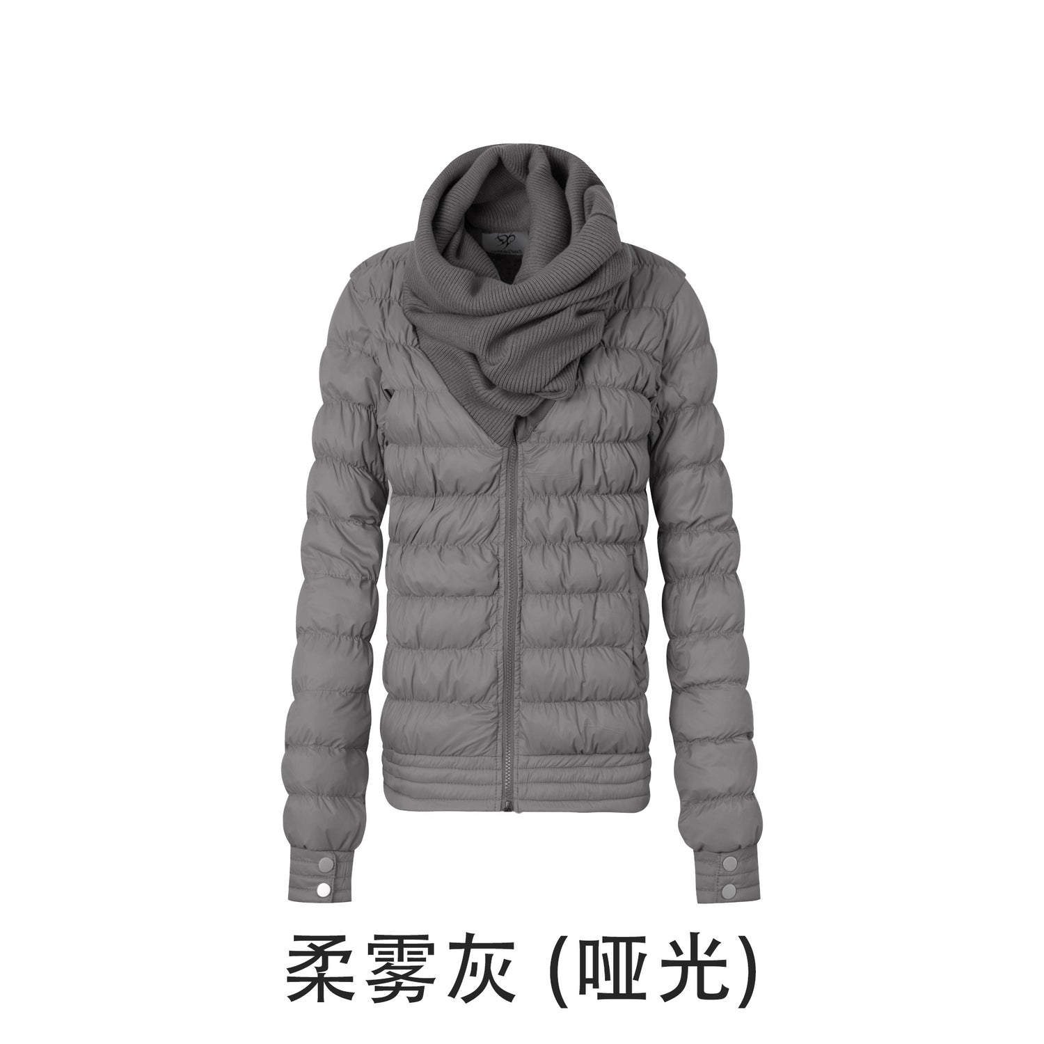 DoublePunch_90_Percent_White_Duck_Down_Slim_Spliced_Vintage_Women_Nylon_Cropped_Down_Jacket_MISSTT