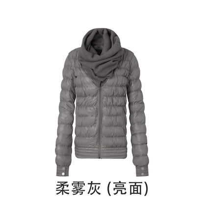 DoublePunch_90_Percent_White_Duck_Down_Slim_Spliced_Vintage_Women_Nylon_Cropped_Down_Jacket_MISSTT