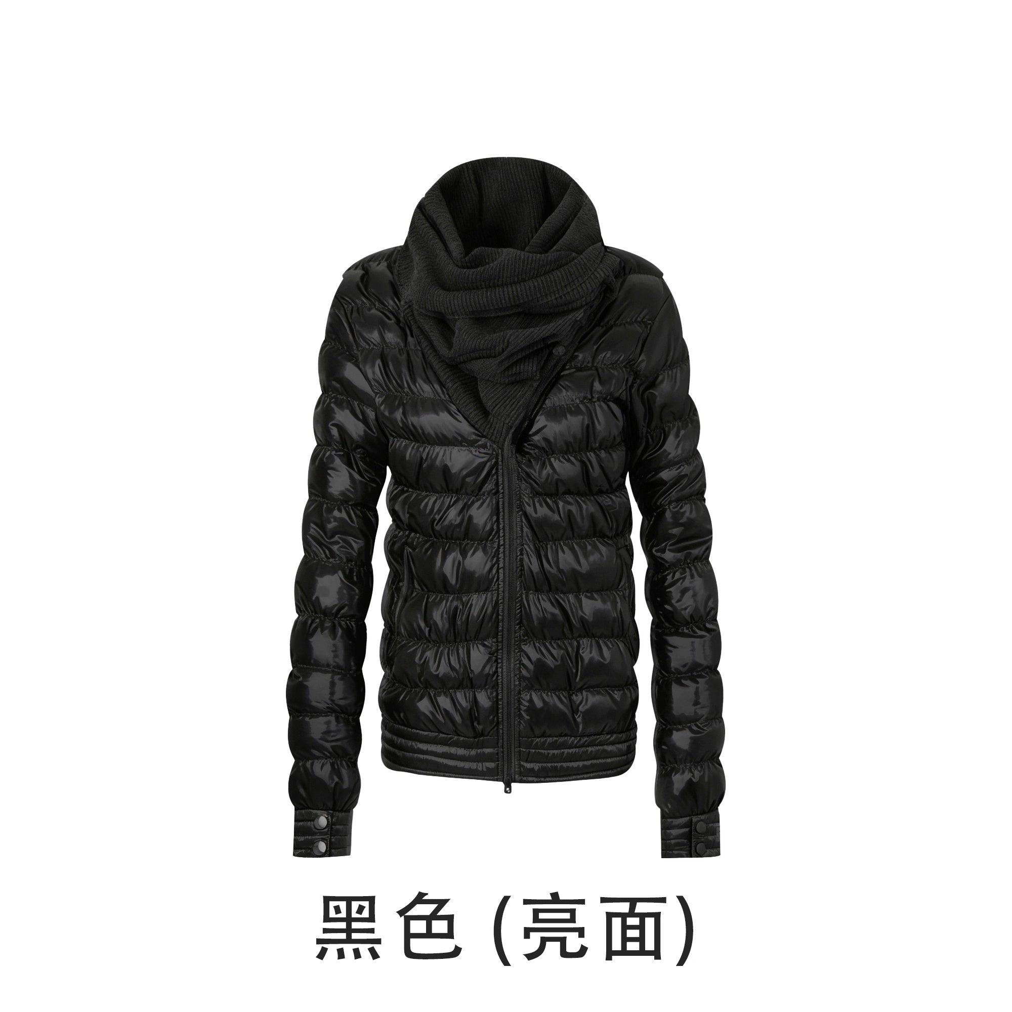 DoublePunch_90_Percent_White_Duck_Down_Slim_Spliced_Vintage_Women_Nylon_Cropped_Down_Jacket_MISSTT