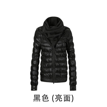 DoublePunch_90_Percent_White_Duck_Down_Slim_Spliced_Vintage_Women_Nylon_Cropped_Down_Jacket_MISSTT