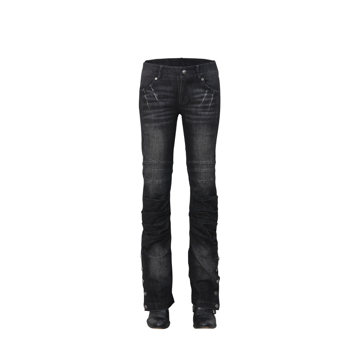 DoublePunch_Armor_Structure_Low_Waist_Button_Detail_Cotton_Women&