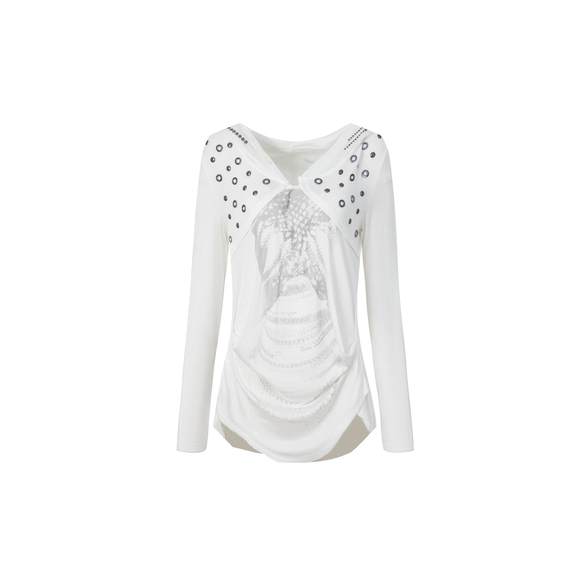 DoublePunch_Armored_Rhinestone_Studded_Hooded_Draped_Women&