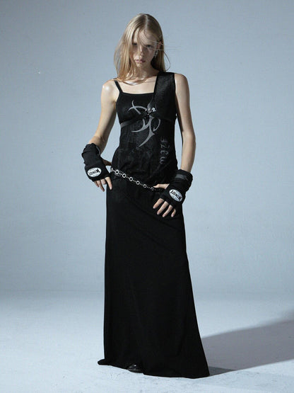 DoublePunch Asymmetrical Printed Knit Cinched Waist Women&