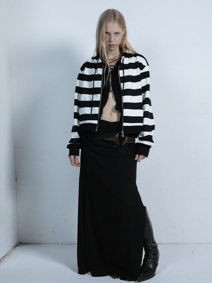 DoublePunch Asymmetrical Printed Knit Cinched Waist Women&