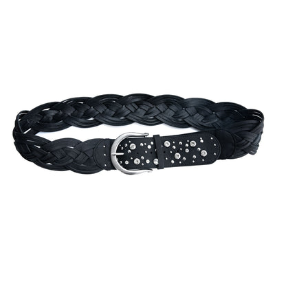 DoublePunch_Boho_Three_Strand_Braided_Studded_Crystal_Buckle_Women&