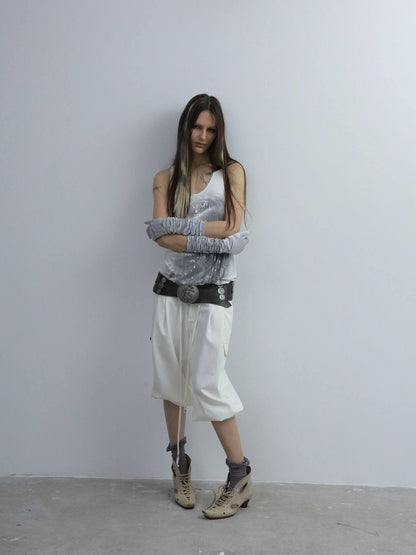 DoublePunch Cropped Equestrian Cargo Pocket Tapered Women&