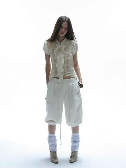 DoublePunch Cropped Equestrian Cargo Pocket Tapered Women&
