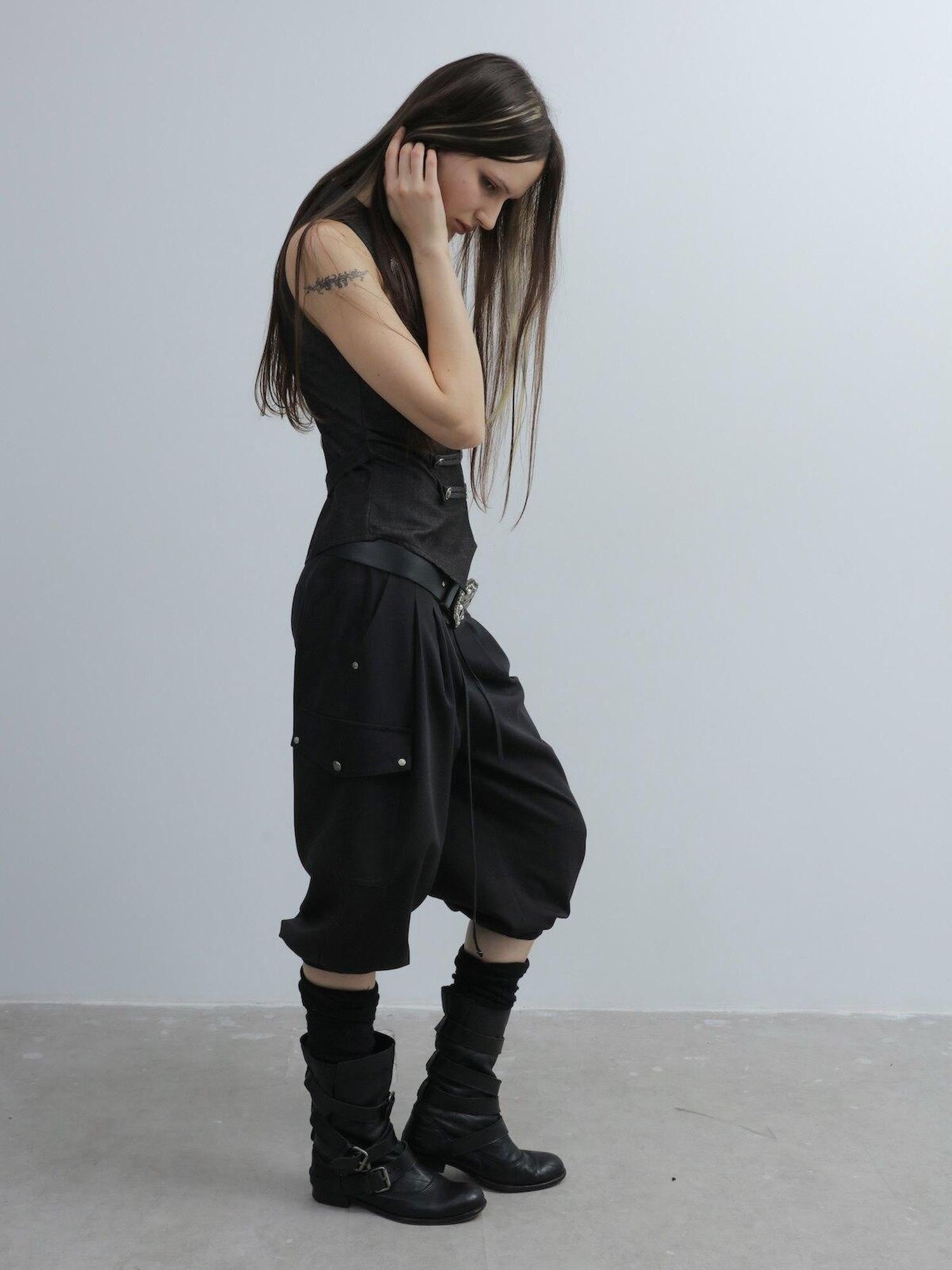 DoublePunch Cropped Equestrian Cargo Pocket Tapered Women&